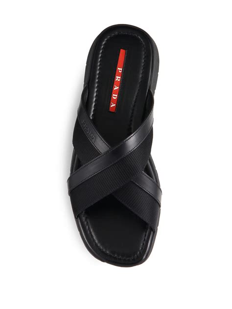 prada sandalen herren stoff|Sandalen & Mules für Herren .